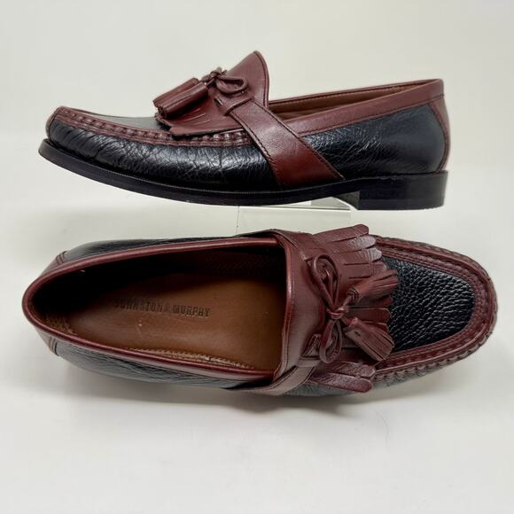 Johnston & Murphy Aragon II Kiltie Tassel Leather Loafer Mens 8W Brown L.4.5 - Picture 6 of 16